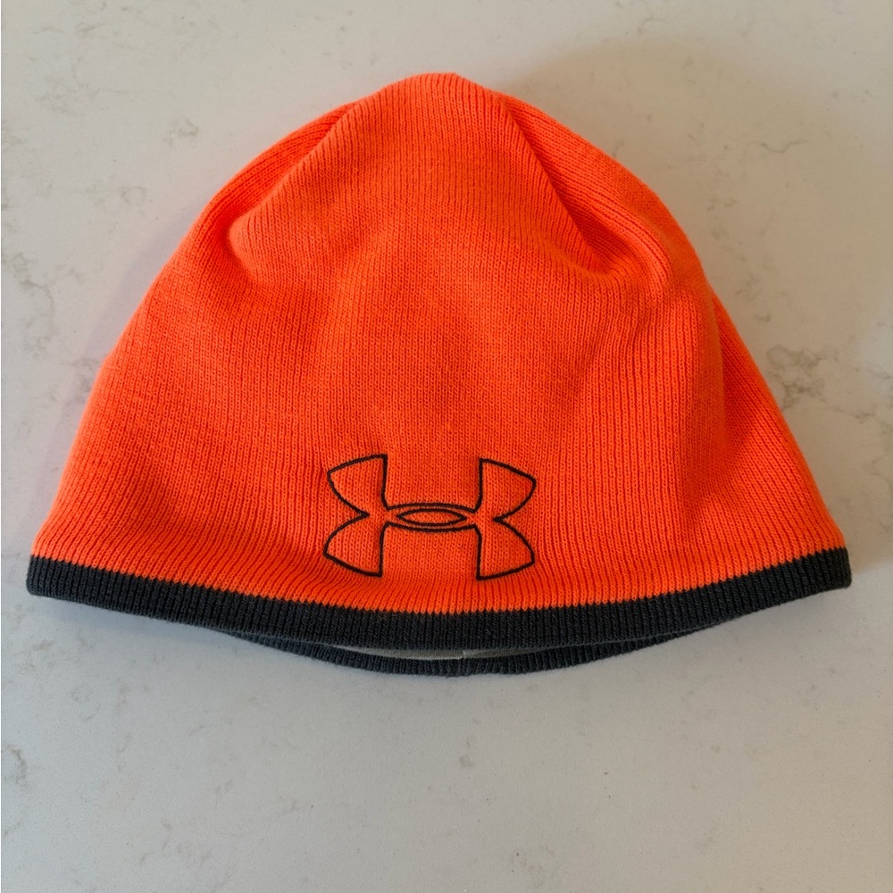 Under Armour Camouflage/Orange Reversible Beanie - Picture 2 of 2